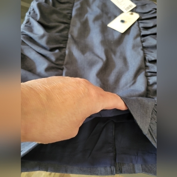 Anthropologie Cartonnier Gray  Ruched Sides Pencil Draped Mini/Midi Slip Skirt 6 - Picture 8 of 12